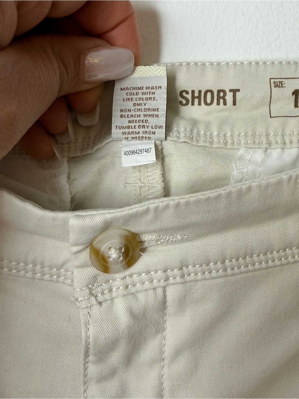 Sonoma Light Cream Women's Chino Bermuda Shorts - Picture 4 of 6